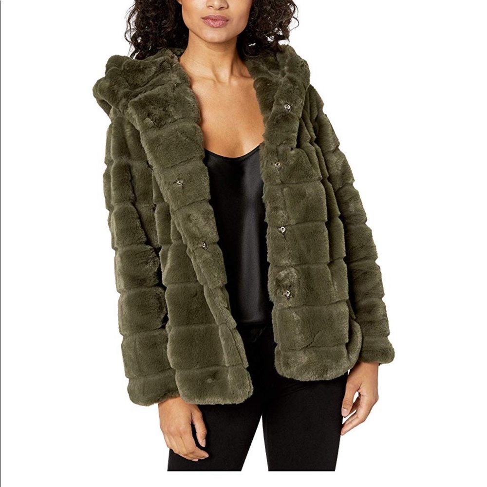 Apparis Goldie 2 Hooded Faux Fur Coat